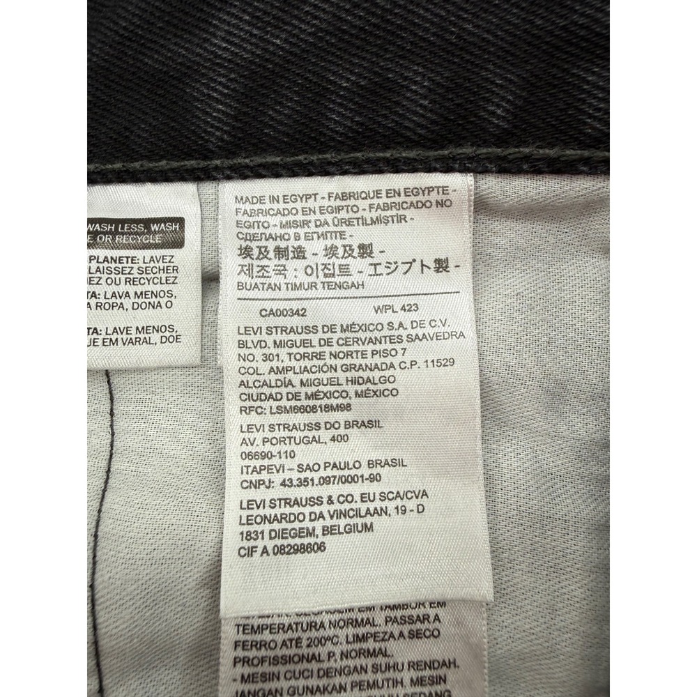 Levis 550 Jeans Mens 34x29 Black Relaxed Fit Tapered Leg Fade Denim Pants - Picture 2 of 10